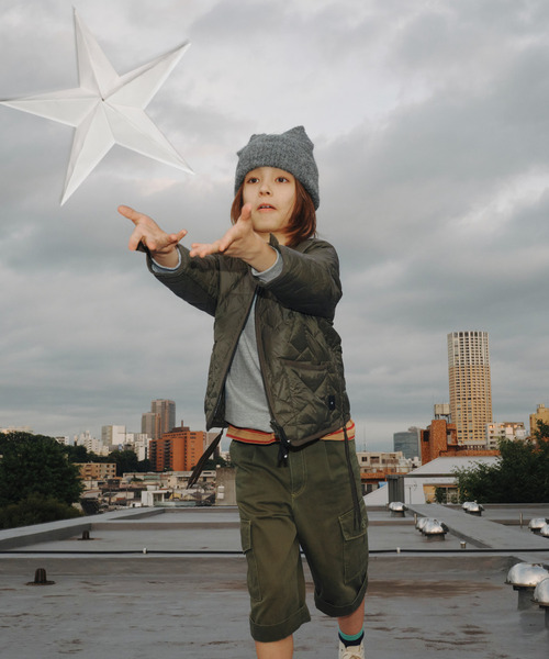 TAION(タイオン)の「【TAION】MILITARY STAR★ QUILTING JACKET(KIDS)(ダウンジャケット/コート・キッズ・ベージュ/オリーブ/ブラック・4/3/2)」の8枚目の写真