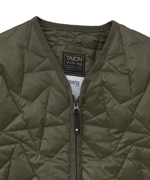 TAION(タイオン)の「【TAION】MILITARY STAR★ QUILTING JACKET(KIDS)(ダウンジャケット/コート・キッズ・ベージュ/オリーブ/ブラック・4/3/2)」の10枚目の写真