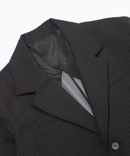 F/CE. （エフシーイー）の「F/CE. WATERPROOF POWER SHOULDER BLAZER / エフシーイー  ウォータープルーフ パワーショルダーブレザー（テーラードジャケット・メンズ・ストライプ/グレー/ブラック・SMALL/MEDIUM/LARGE）」の14枚目の写真