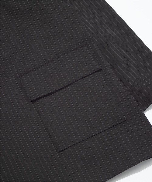 F/CE. （エフシーイー）の「F/CE. WATERPROOF POWER SHOULDER BLAZER / エフシーイー  ウォータープルーフ パワーショルダーブレザー（テーラードジャケット・メンズ・ストライプ/グレー/ブラック・SMALL/MEDIUM/LARGE）」の12枚目の写真