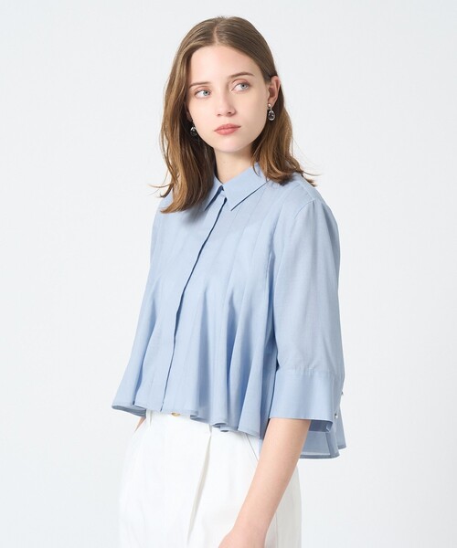 ANAYI（アナイ）の「ボイルタックシャツブラウス（シャツ/ブラウス・レディース・ホワイト/ライトブルー/ブラック・38/36）」の3枚目の写真