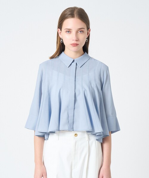 ANAYI（アナイ）の「ボイルタックシャツブラウス（シャツ/ブラウス・レディース・ホワイト/ライトブルー/ブラック・38/36）」の7枚目の写真