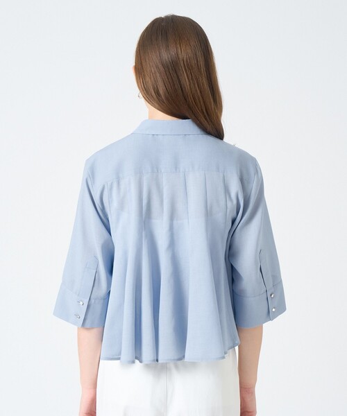 ANAYI（アナイ）の「ボイルタックシャツブラウス（シャツ/ブラウス・レディース・ホワイト/ライトブルー/ブラック・38/36）」の5枚目の写真