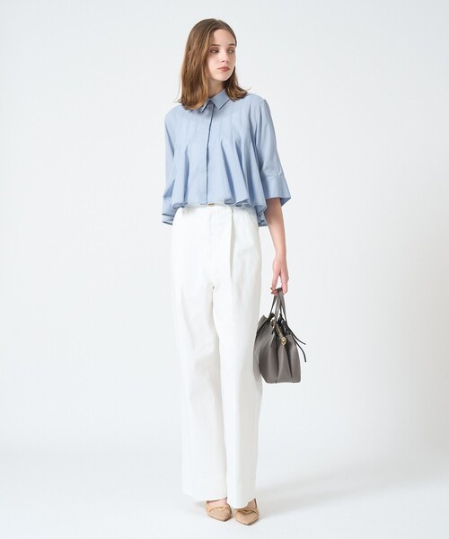 ANAYI（アナイ）の「ボイルタックシャツブラウス（シャツ/ブラウス・レディース・ホワイト/ライトブルー/ブラック・38/36）」の4枚目の写真