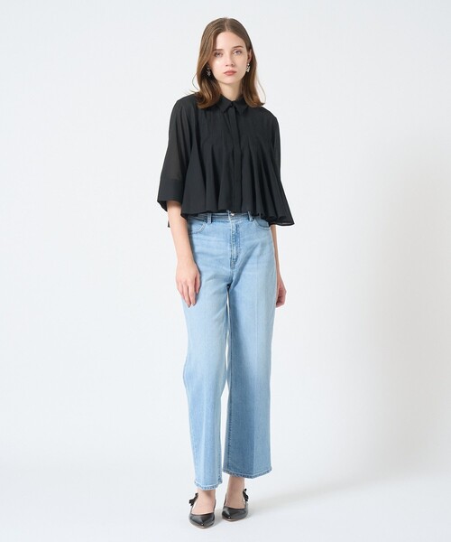 ANAYI（アナイ）の「ボイルタックシャツブラウス（シャツ/ブラウス・レディース・ホワイト/ライトブルー/ブラック・38/36）」の9枚目の写真