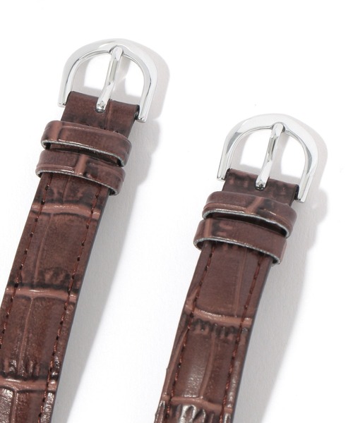 GLOBAL WORK(グローバルワーク)の「CASIO/スクエアローマ/一部店舗限定/495839(アナログ腕時計・レディース・ダークブラウン/ブラウン系その他7/ブラック・FREE)」の5枚目の写真