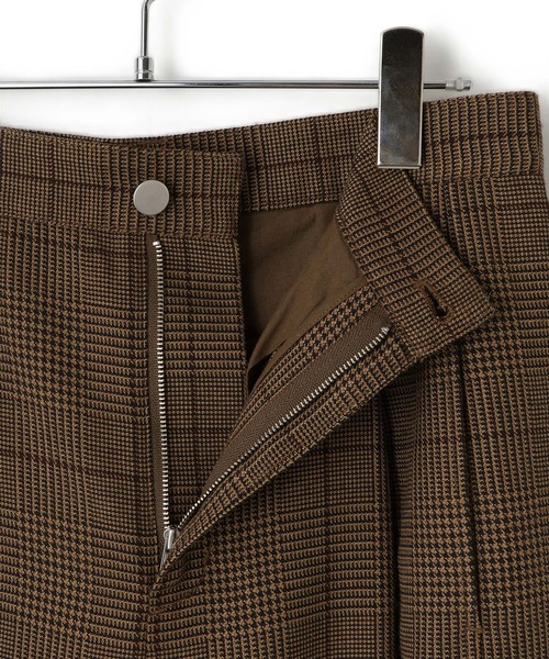 ADAM ET ROPE ツイストシームチェックワイドパンツ　36サイズ ADAM ET ROPÉ FEMME(アダム エ ロペ ファム) / ツイストシーム