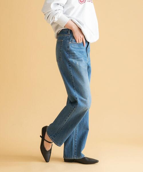 URBAN RESEARCH Sonny Label（アーバンリサーチサニーレーベル）の「USEDLIKEストレートデニム（デニムパンツ・レディース・グレー/インディゴブルー・34/36/38）」の6枚目の写真