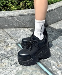 R&E | 【25AW新作】【R&E】＜2way＞厚底ラバーソールリボンチャーム付きニットコンビスニーカー(スニーカー)