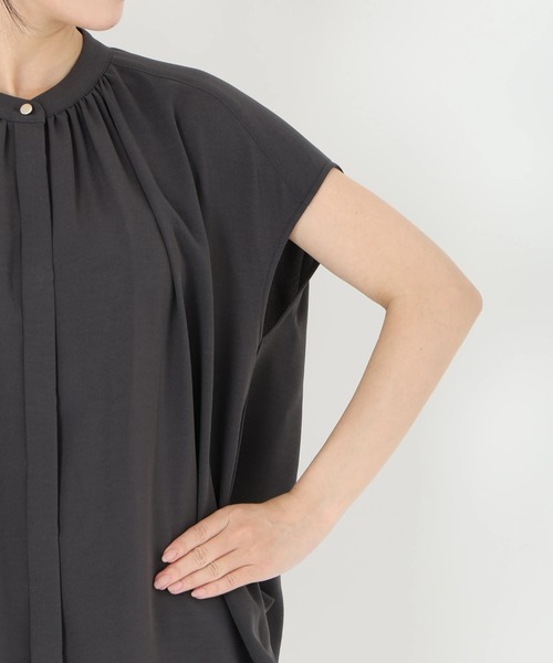 STRAWBERRY-FIELDS（ストロベリーフィールズ）の「２ＷＡＹジョーゼット＿ジョーゼットブラウス　シャツ・ブラウス（シャツ/ブラウス・レディース・ピンク系その他/ダークグレー/ライトグレー・2）」の4枚目の写真