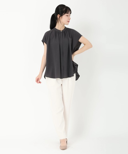 STRAWBERRY-FIELDS（ストロベリーフィールズ）の「２ＷＡＹジョーゼット＿ジョーゼットブラウス　シャツ・ブラウス（シャツ/ブラウス・レディース・ピンク系その他/ダークグレー/ライトグレー・2）」の6枚目の写真