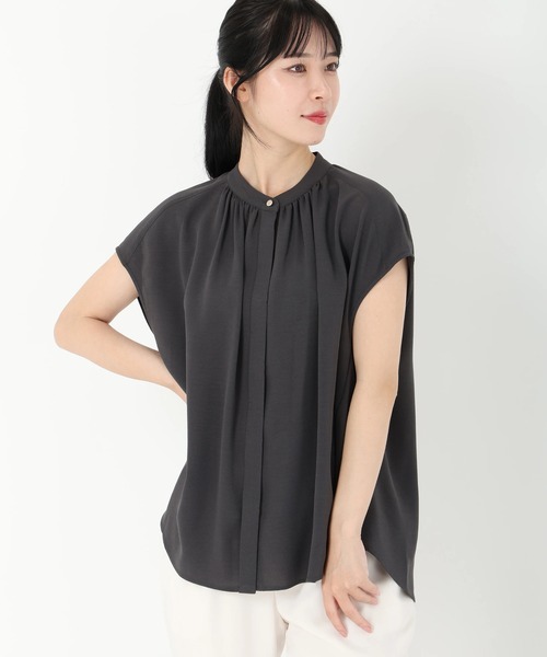 STRAWBERRY-FIELDS（ストロベリーフィールズ）の「２ＷＡＹジョーゼット＿ジョーゼットブラウス　シャツ・ブラウス（シャツ/ブラウス・レディース・ピンク系その他/ダークグレー/ライトグレー・2）」の8枚目の写真