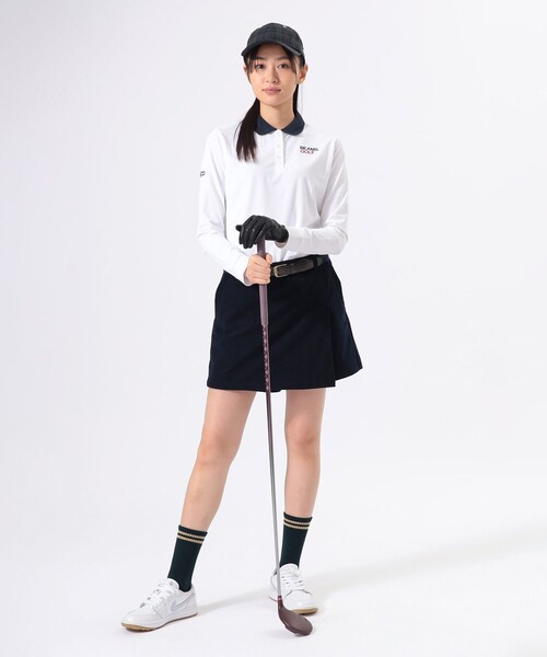 BEAMS GOLF(ビームスゴルフ)の「ORANGE LABEL / クレリック ロングスリーブ シャツ(吸水速乾・UVカット)(ポロシャツ・レディース・ホワイト/ブラック・SMALL/MEDIUM/LARGE)」の10枚目の写真