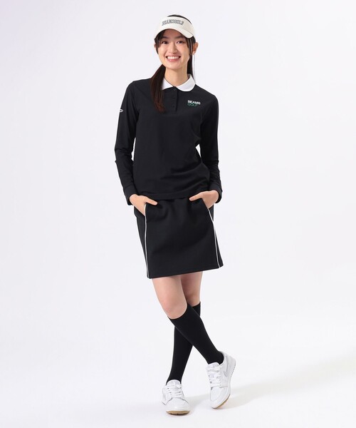 BEAMS GOLF(ビームスゴルフ)の「ORANGE LABEL / クレリック ロングスリーブ シャツ(吸水速乾・UVカット)(ポロシャツ・レディース・ホワイト/ブラック・SMALL/MEDIUM/LARGE)」の11枚目の写真