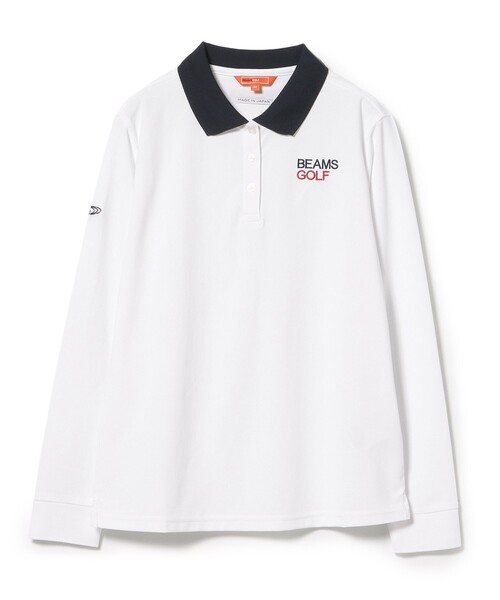 BEAMS GOLF(ビームスゴルフ)の「ORANGE LABEL / クレリック ロングスリーブ シャツ(吸水速乾・UVカット)(ポロシャツ・レディース・ホワイト/ブラック・SMALL/MEDIUM/LARGE)」の16枚目の写真