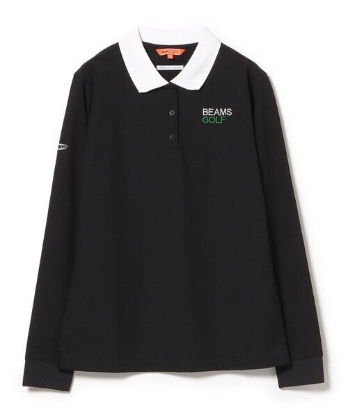 BEAMS GOLF(ビームスゴルフ)の「ORANGE LABEL / クレリック ロングスリーブ シャツ(吸水速乾・UVカット)(ポロシャツ・レディース・ホワイト/ブラック・SMALL/MEDIUM/LARGE)」の19枚目の写真