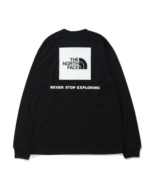 THE NORTH FACE(ザノースフェイス)の「THE NORTH FACE L/S Back Square Logo Tee ロングスリーブバックスクエアロゴティー メンズ 長袖Tシャツ(Tシャツ/カットソー・メンズ・ホワイト系その他/ブラック系その他/ブラック×ホワイト・MEDIUM/SMALL/LARGE/X-LARGE/X-SMALL)」の1枚目の写真