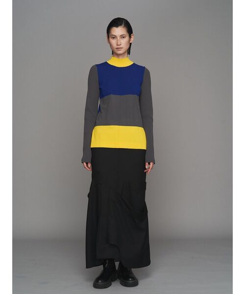 UN3D.（アンスリード）の「INSERT DESIGN SK / インサートデザインスカート（スカート・レディース・ブラック・38/36）」の2枚目の写真