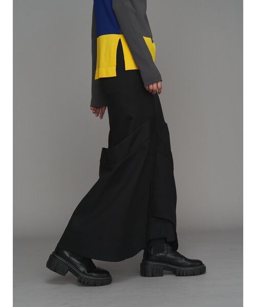 UN3D.（アンスリード）の「INSERT DESIGN SK / インサートデザインスカート（スカート・レディース・ブラック・38/36）」の6枚目の写真