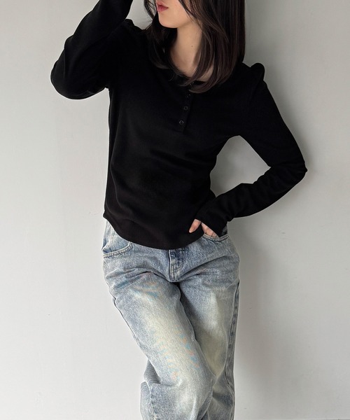 junoah(ジュノア)の「前後2way長袖パフスリーブカットソー(Tシャツ/カットソー・レディース・グレー/アイボリー/ブラック・LARGE/MEDIUM/SMALL)」の20枚目の写真