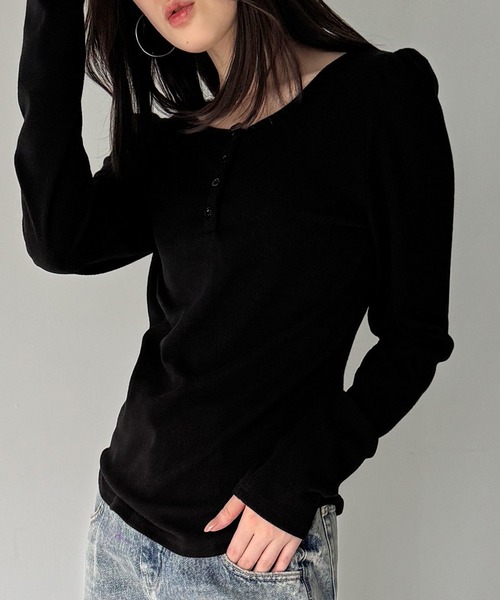 junoah(ジュノア)の「前後2way長袖パフスリーブカットソー(Tシャツ/カットソー・レディース・グレー/アイボリー/ブラック・LARGE/MEDIUM/SMALL)」の21枚目の写真