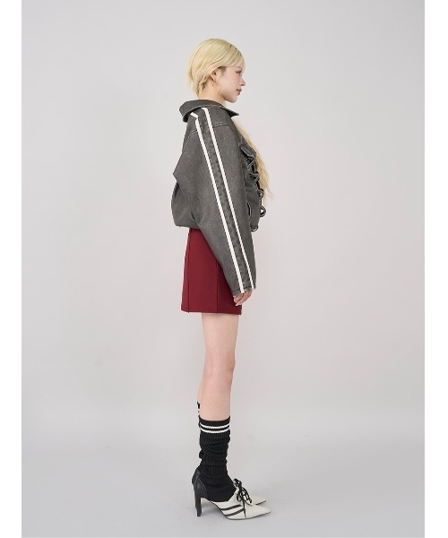 セール】ラインレザーオーバージャケット（その他アウター）｜Darich