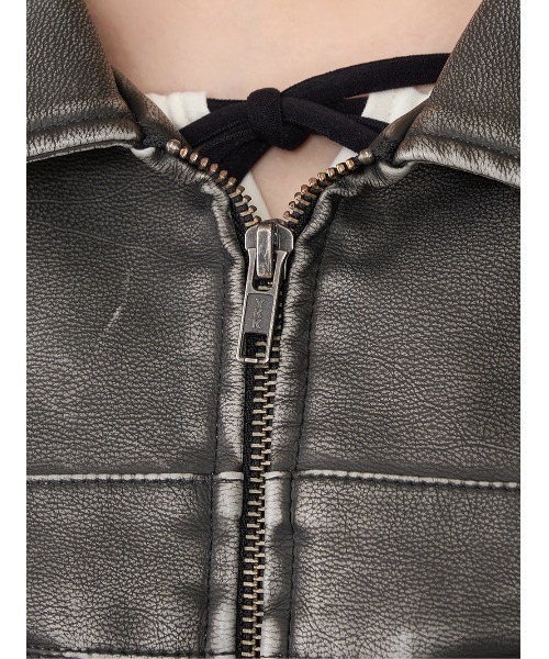 ラインレザーオーバージャケット（その他アウター）｜Darich