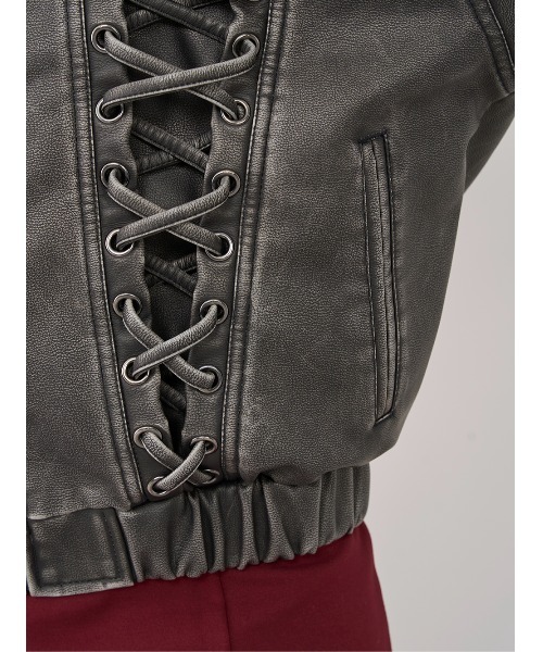 ラインレザーオーバージャケット（その他アウター）｜Darich
