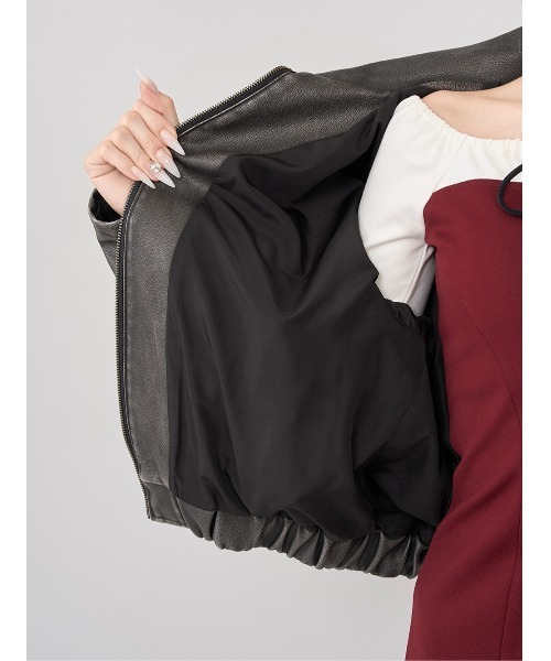 ラインレザーオーバージャケット（その他アウター）｜Darich