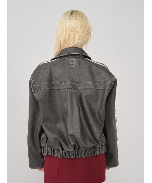 ラインレザーオーバージャケット（その他アウター）｜Darich