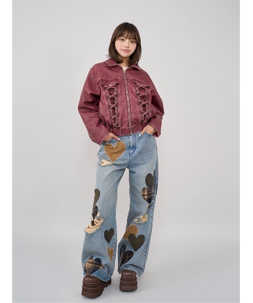 ラインレザーオーバージャケット（その他アウター）｜Darich