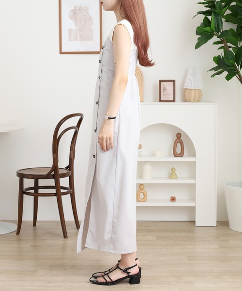 FUNALIVE(ファンアライブ)の「ラップ風Iラインキャミワンピース(ワンピース・レディース・グレー/ブラック・M)」の10枚目の写真