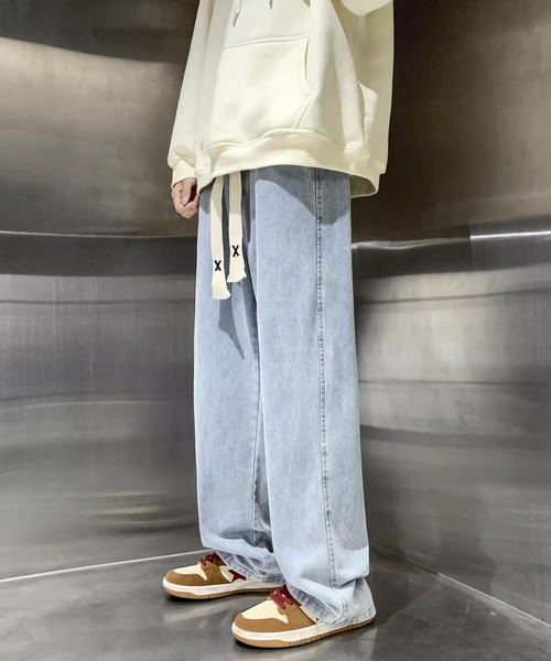 SHEPP（シープ）の「【25年秋冬新作】ルーズシルエットデニムパンツ（デニムパンツ・メンズ・ライトブルー/ブラック/ブルー/チャコール・M/L）」の3枚目の写真