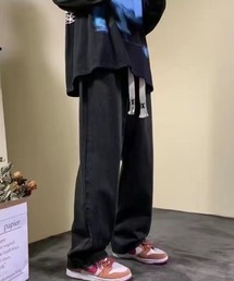 ルーズ シルエット イージーデニムパンツ