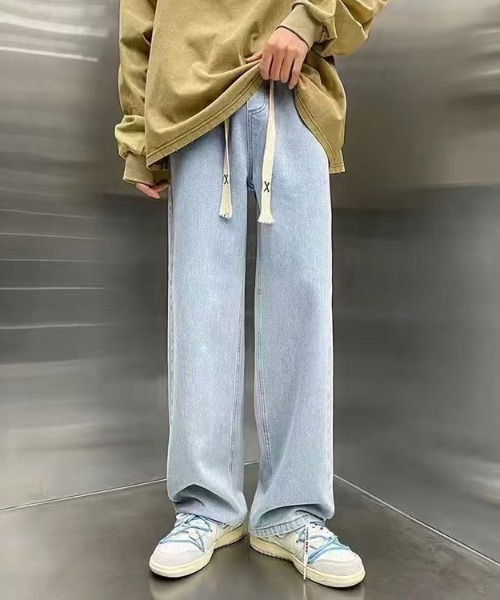 SHEPP（シープ）の「【25年秋冬新作】ルーズシルエットデニムパンツ（デニムパンツ・メンズ・ライトブルー/ブラック/ブルー/チャコール・M/L）」の6枚目の写真