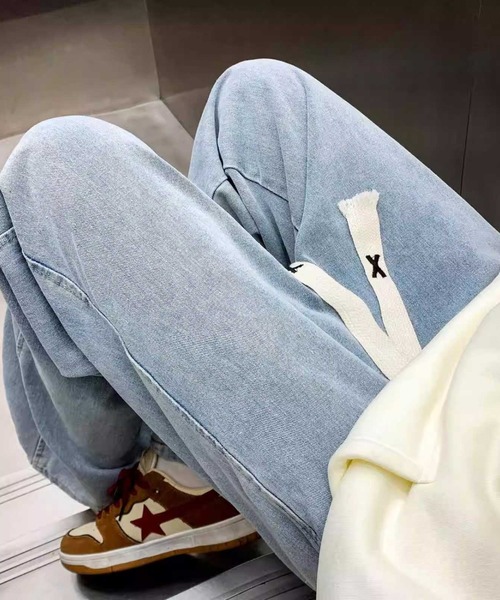 SHEPP（シープ）の「【25年秋冬新作】ルーズシルエットデニムパンツ（デニムパンツ・メンズ・ライトブルー/ブラック/ブルー/チャコール・M/L）」の8枚目の写真