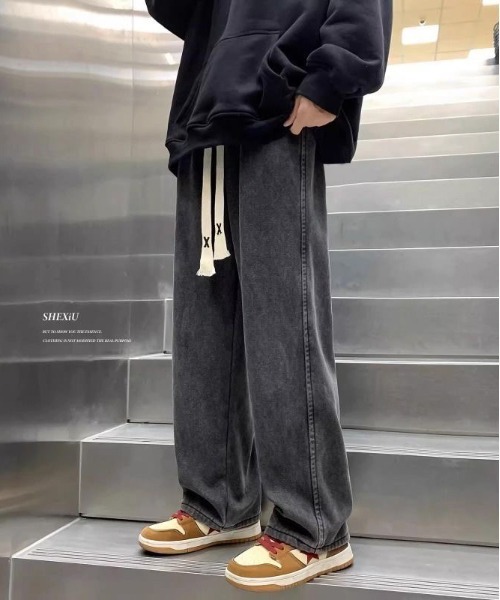 SHEPP（シープ）の「【25年秋冬新作】ルーズシルエットデニムパンツ（デニムパンツ・メンズ・ライトブルー/ブラック/ブルー/チャコール・M/L）」の11枚目の写真