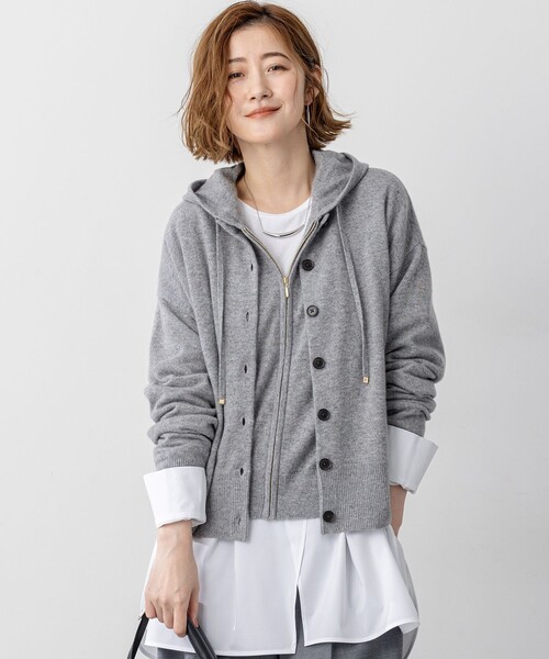 見上愛さん着用/STORY掲載】ピュアカシミヤ クルーネック カーディガン