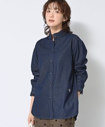 AMOMMA ネイビーフリルシャツ シャツ/ブラウス | AMOMMA（アモマ） | ファッション通販