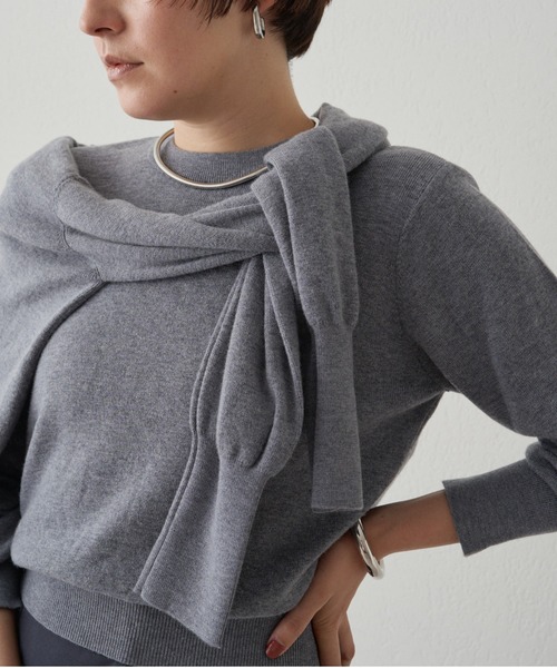 ニットグレーおさむらい様 LOUNGEDRESS（ラウンジドレス）の「ウールカシミヤクルーニット