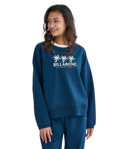 BILLABONG(ビラボン)の「BILLABONG レディース TRIPLE PALMS SWEAT CREW トレーナー 【2025年秋冬モデル】/ビラボンセットアップ対応調温機能パイピングプルオーバースウェットトレーナー(スウェット・レディース・ネイビー/アイボリー・MEDIUM/LARGE)」の11枚目の写真