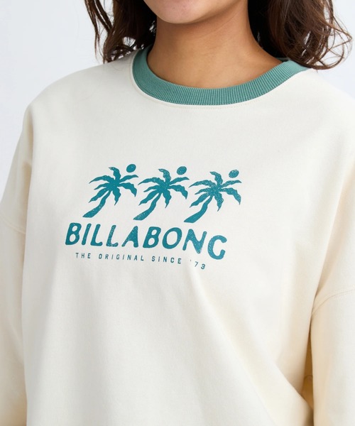BILLABONG(ビラボン)の「BILLABONG レディース TRIPLE PALMS SWEAT CREW トレーナー 【2025年秋冬モデル】/ビラボンセットアップ対応調温機能パイピングプルオーバースウェットトレーナー(スウェット・レディース・ネイビー/アイボリー・MEDIUM/LARGE)」の4枚目の写真