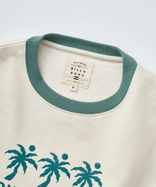 BILLABONG(ビラボン)の「BILLABONG レディース TRIPLE PALMS SWEAT CREW トレーナー 【2025年秋冬モデル】/ビラボンセットアップ対応調温機能パイピングプルオーバースウェットトレーナー(スウェット・レディース・ネイビー/アイボリー・MEDIUM/LARGE)」の9枚目の写真