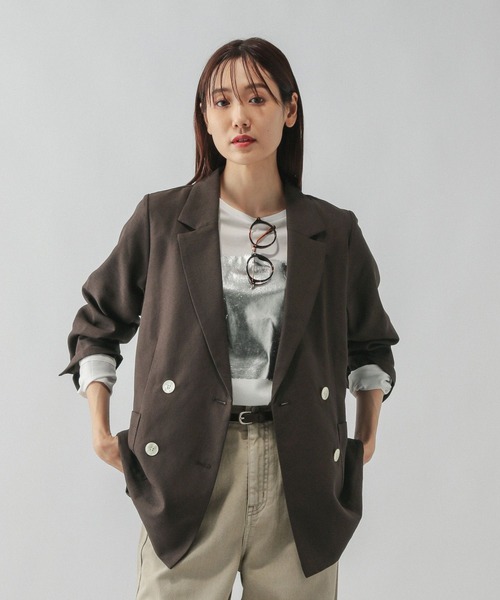 セール】セミシアーダブルジャケット/580889（テーラードジャケット