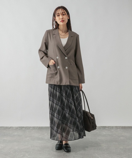 セール】セミシアーダブルジャケット/580889（テーラードジャケット