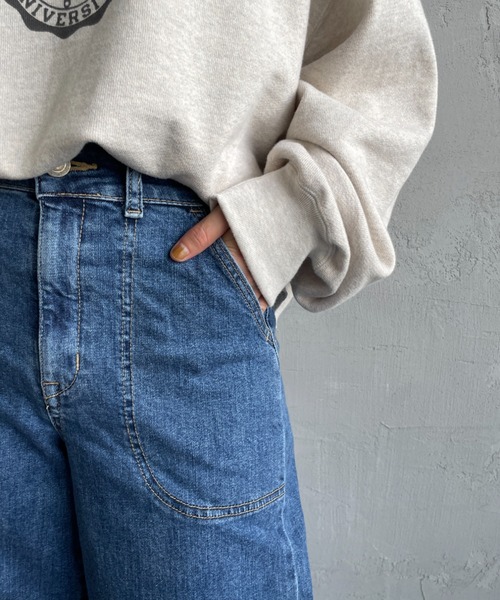 未使用　サムシング　LISA　レースアップ　ワイド　デニムパンツ　淡色ブルー　M 楽天市場】【サムシング公式】SOMETHING LISAレースアップワイド