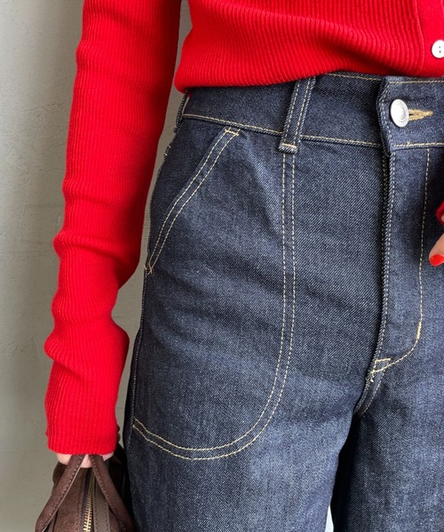 SOMETHING（サムシング）の「[SOMETHING/サムシング] LISA レースアップ ワイドデニム（デニムパンツ・レディース・インディゴブルー/ライトインディゴブルー/ブラック・S/M/XS/L）」の15枚目の写真