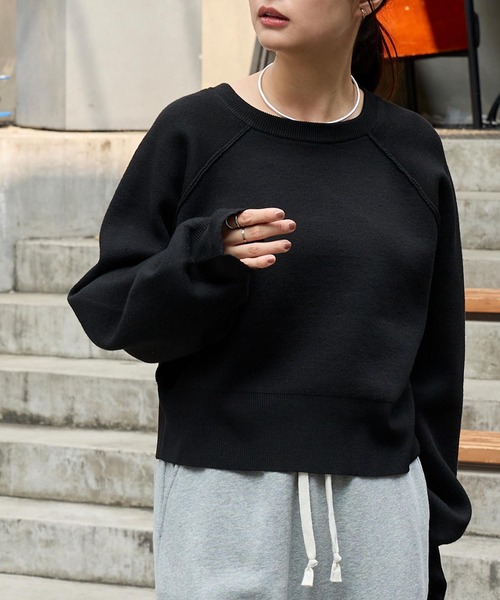 MONO-MART（モノマート）の「前後2WAY｜ダブルジップ ショートカーデ（スウェットライク）（カーディガン/ボレロ・レディース・杢グレー/アイボリー/ブラック/ネイビー/ピンク/レッド/ブラウン/モカ/ダークグレー・FREE）」の17枚目の写真