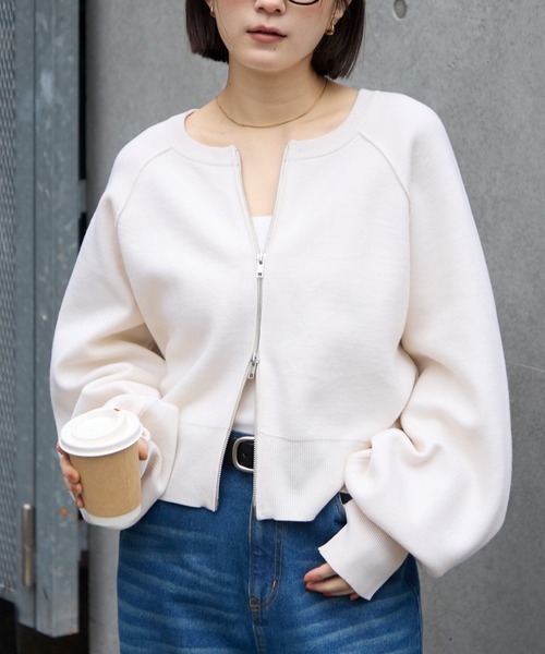 ホワイト ショート丈 カーディガン セール】 ショート丈カーディガン/接触冷感/UVカット/洗える