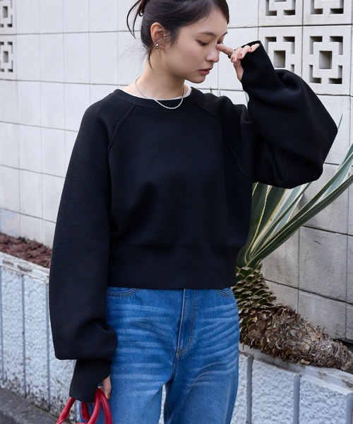 2WAYショート丈ダブルジップスウェットライクニットカーディガン MONO